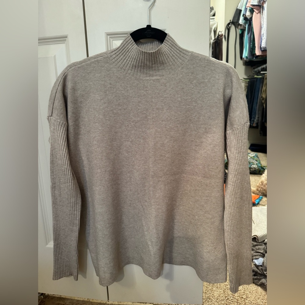Beige Women’s Mockneck Sweater